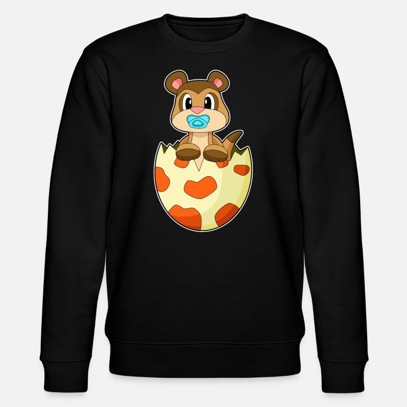 Erdmännchen Schnuller - Stanley/Stella Unisex Bio-Sweatshirt CHANGER  - Schwarz