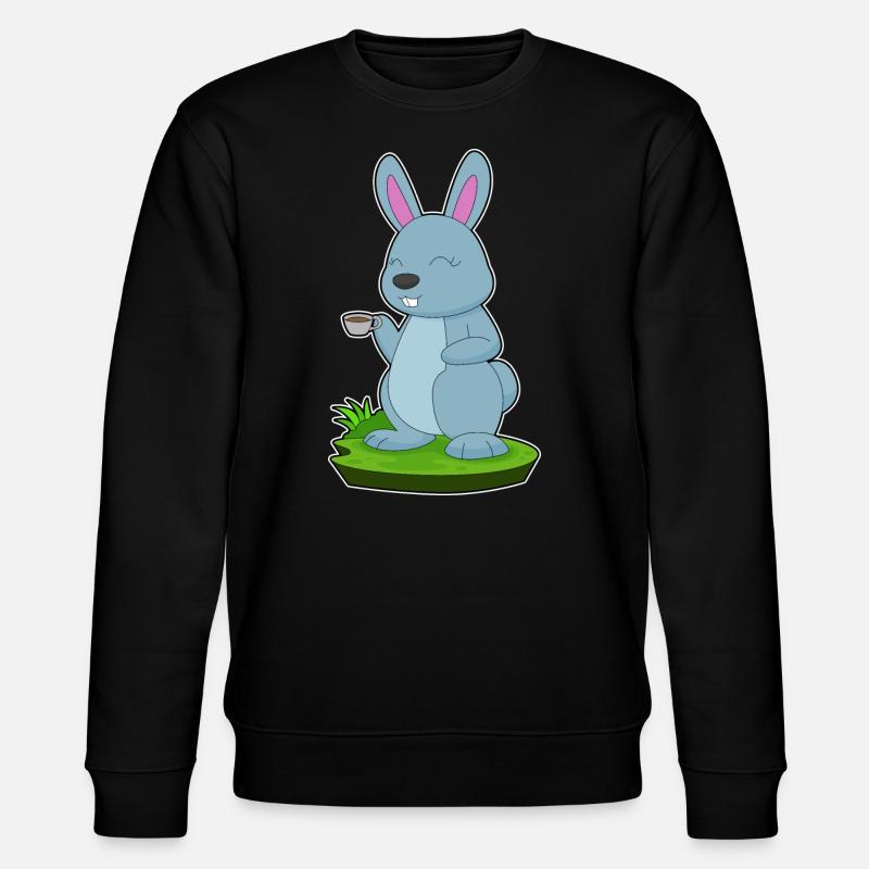 Hase Kaffee Tasse - Stanley/Stella Unisex Bio-Sweatshirt CHANGER  - Schwarz
