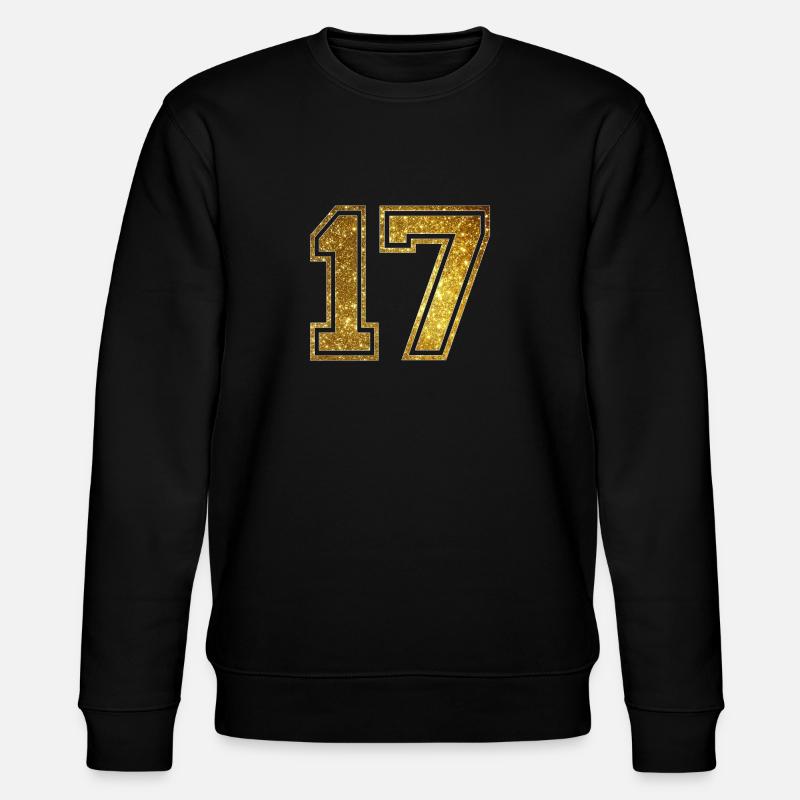17 - 2017 - Gold Glitter - Stanley/Stella Unisex Bio-Sweatshirt CHANGER - Schwarz