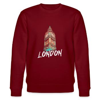 T-shirt Big Ben Londres - Illustration originale - Sweat bio CHANGER Stanley/Stella Unisexe - bordeaux - Devant - Nik (191cm) & Marisol (170cm)