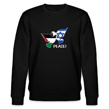 Peace - Stanley/Stella Unisex Bio-Sweatshirt CHANGER  - Schwarz - Vorne - Nik (191cm) & Marisol (170cm)