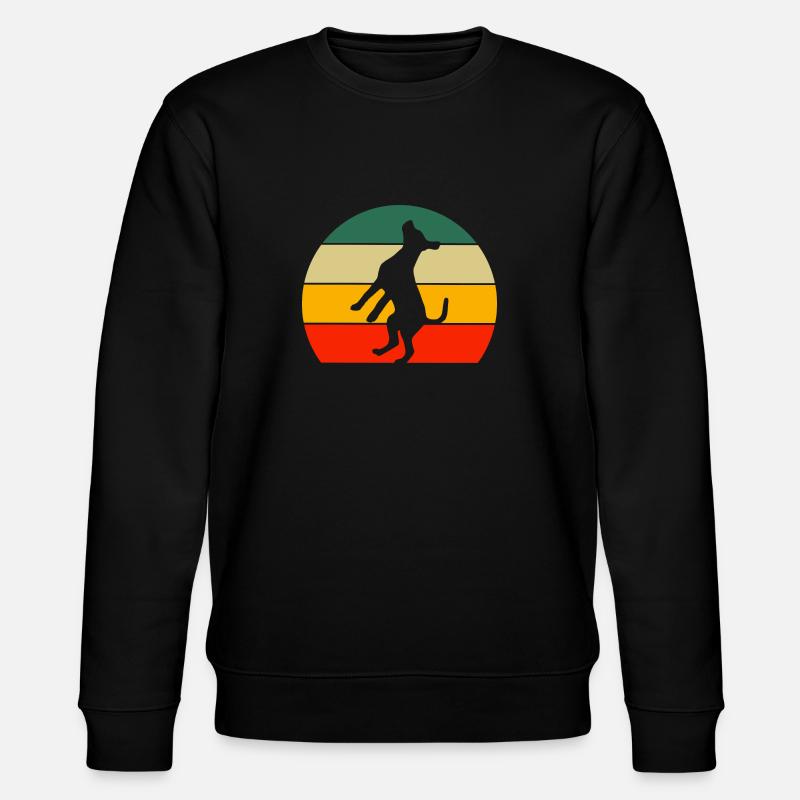 Retro Dogs Cadeau Teckel Doux - Sweat bio CHANGER Stanley/Stella Unisexe - noir