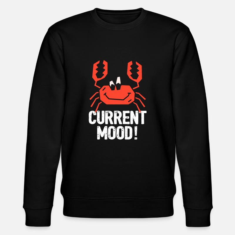 Crab Current Mood - Stanley/Stella CHANGER Unisex Organic Sweatshirt - black