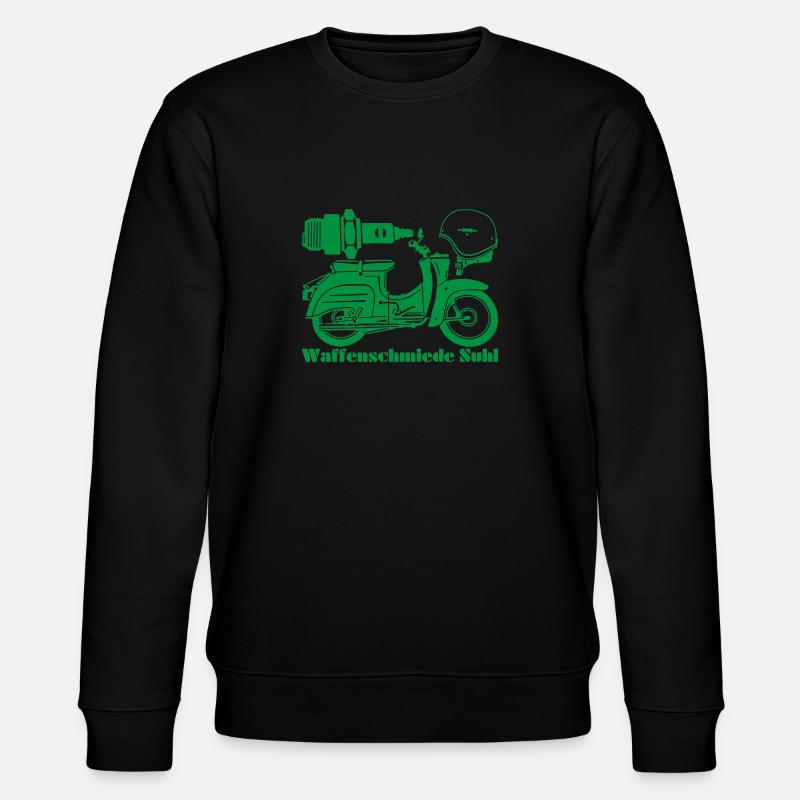 Simson Schwalbe KR51 Waffenschmiede - Stanley/Stella Unisex Bio-Sweatshirt CHANGER  - Schwarz