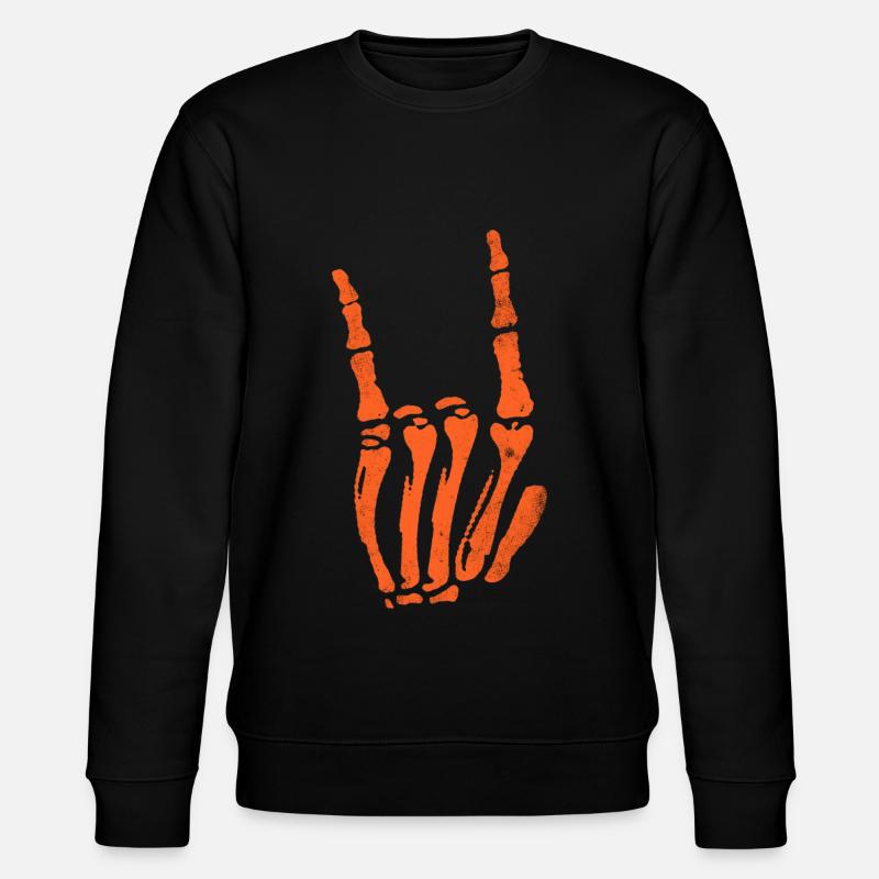Skeleton Hand - Stanley/Stella CHANGER Unisex Organic Sweatshirt - black
