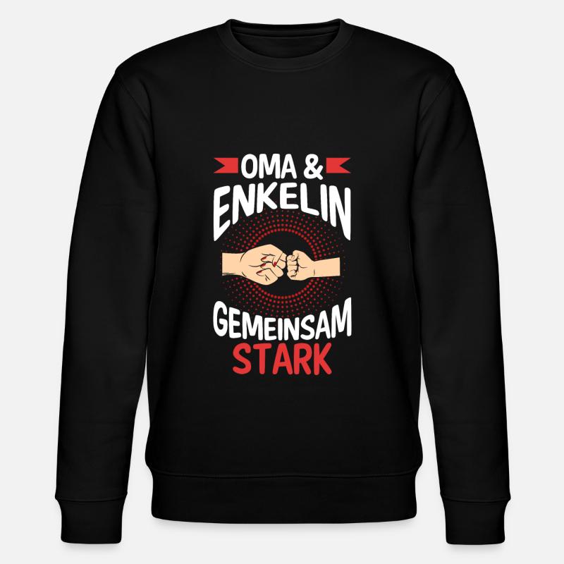 Oma Großmutter und Enkelin - Stanley/Stella Unisex Bio-Sweatshirt CHANGER  - Schwarz