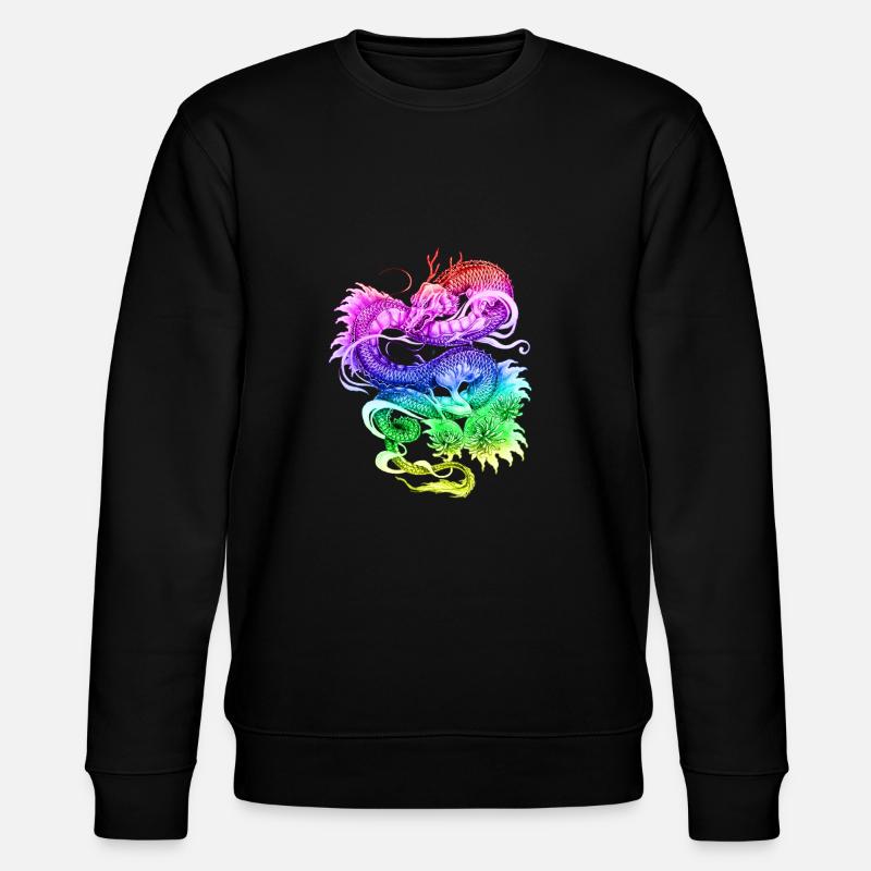 Dragon - Drachen Drache design fancy - Stanley/Stella Unisex Bio-Sweatshirt CHANGER - Schwarz