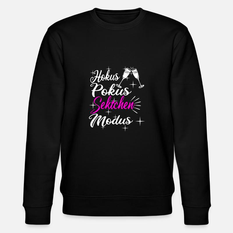 Sekt Spruch - Stanley/Stella Unisex Bio-Sweatshirt CHANGER - Schwarz