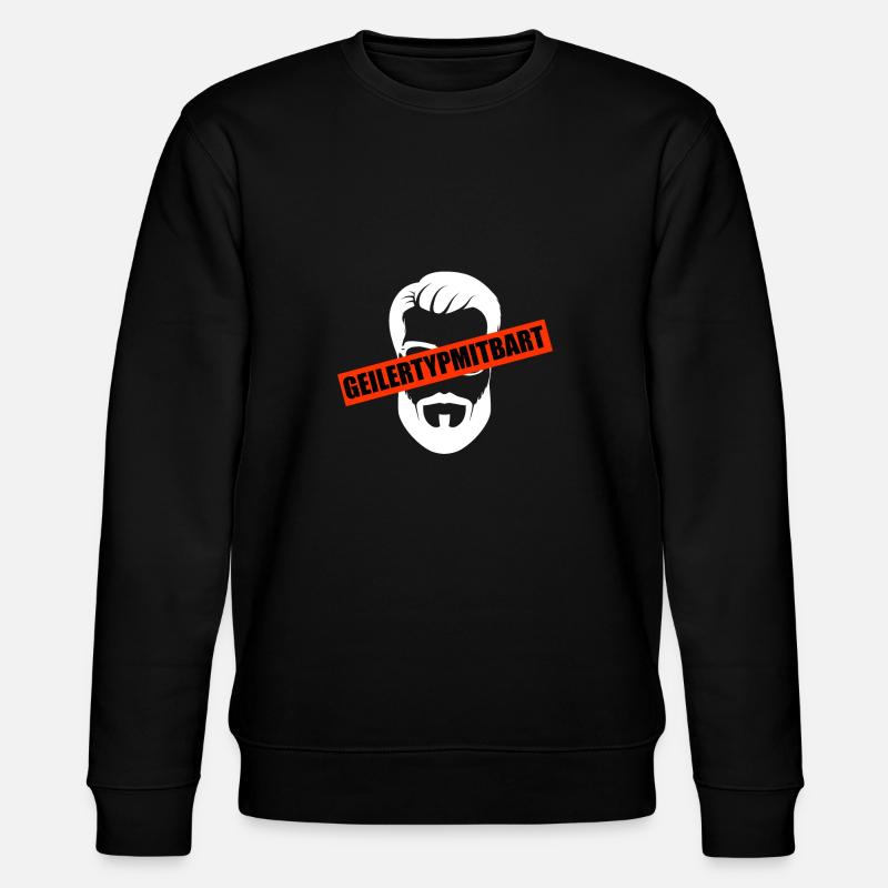 Bart Bartträger Mann Bärte - Stanley/Stella Unisex Bio-Sweatshirt CHANGER  - Schwarz