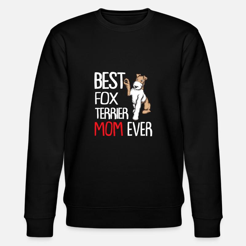 Foxterrier Drahthaar | Foxterrier - Stanley/Stella Unisex Bio-Sweatshirt CHANGER  - Schwarz