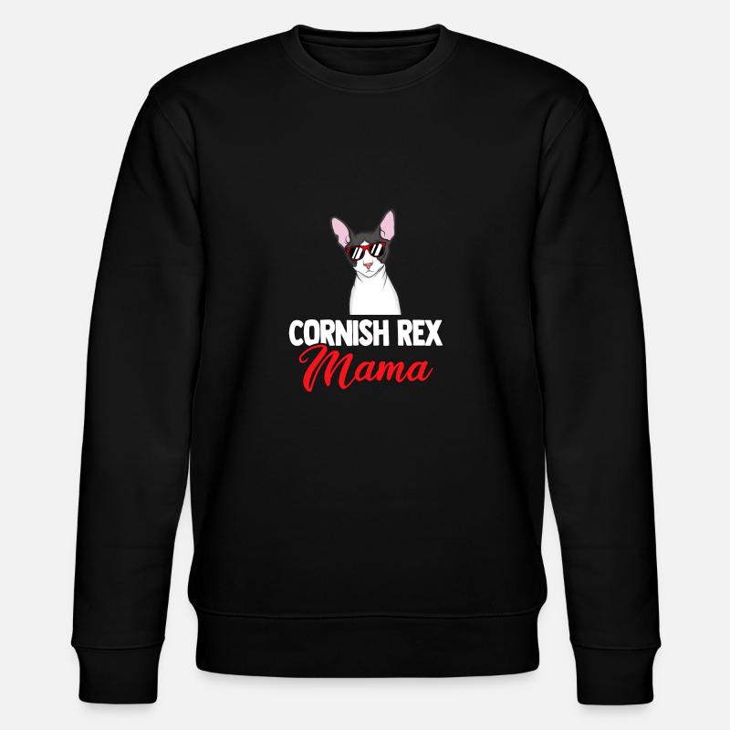 Cornish Rex Mama Papa Cat Mama | Cornish Rex - Ekologiczna bluza unisex Stanley/Stella CHANGER  - czarny