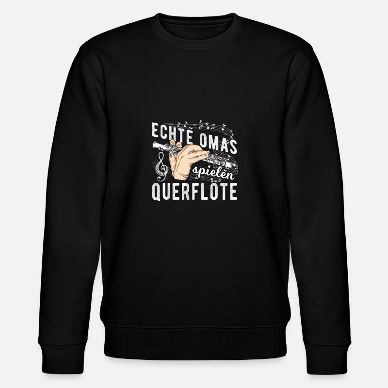 Musik Instrument Flöte | Querflöte - Stanley/Stella Unisex Bio-Sweatshirt CHANGER  - Schwarz