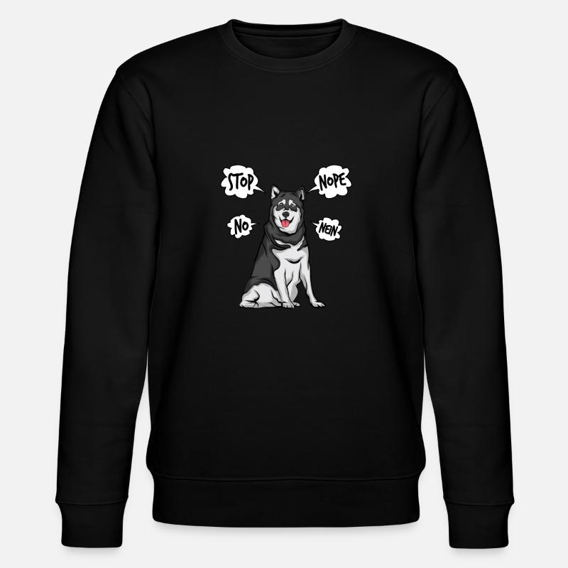 Alaskan Malamute Husky Hund - Stanley/Stella Unisex Bio-Sweatshirt CHANGER  - Schwarz
