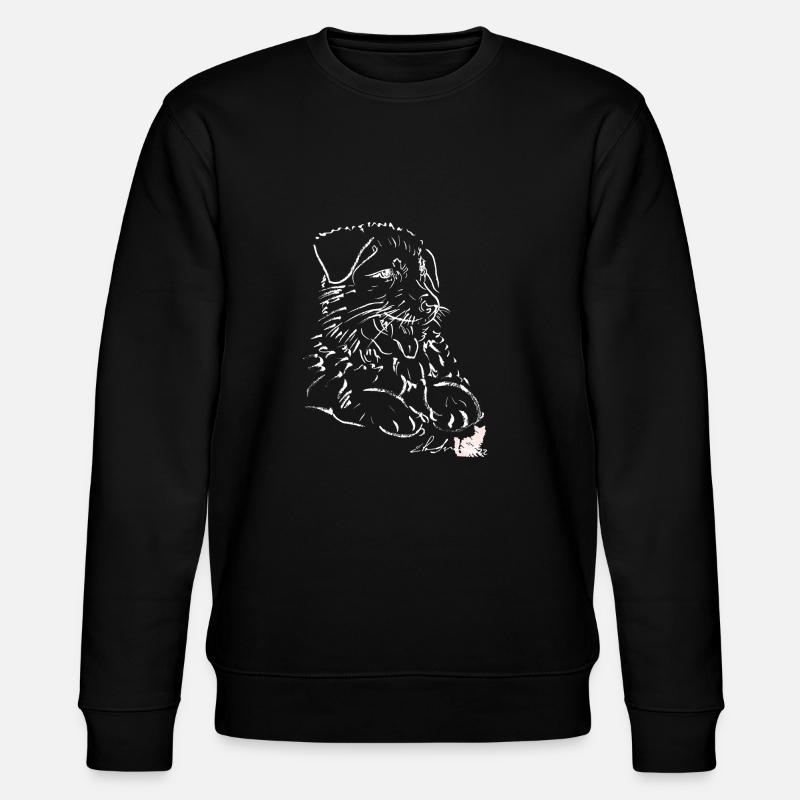 German Shepherd puppy WHITE - Stanley/Stella CHANGER Unisex Organic Sweatshirt - black