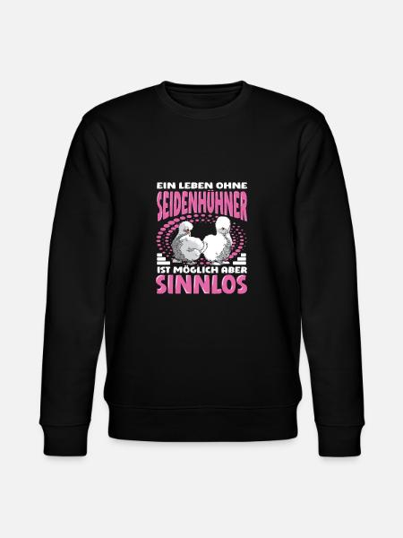 Seidenhühner japanisches Seidenhuhn Hühnerhalter - Stanley/Stella Unisex Bio-Sweatshirt CHANGER - Schwarz