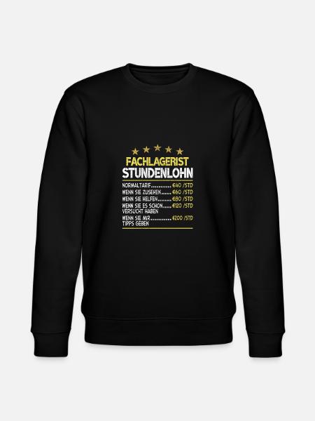Stundenlohn Fachlagerist - Stanley/Stella Unisex Bio-Sweatshirt CHANGER - Schwarz
