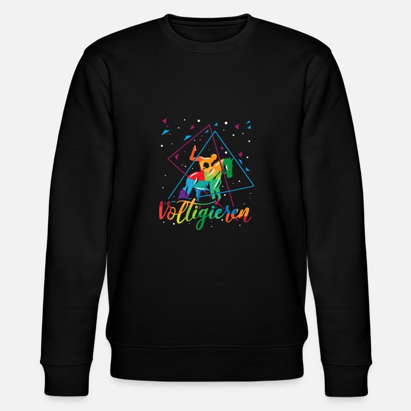 Voltigieren Volti Voltigier Pferde Pferdemädchen - Stanley/Stella Unisex Bio-Sweatshirt CHANGER - Schwarz
