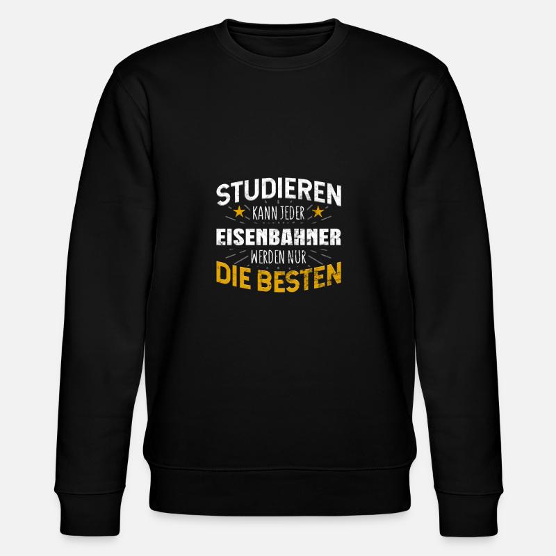 Eisenbahner - Stanley/Stella Unisex Bio-Sweatshirt CHANGER  - Schwarz
