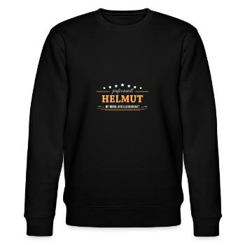 Professionell Helmut Name Vorname - Stanley/Stella Unisex Bio-Sweatshirt CHANGER  - Schwarz - Vorne - Nik (191cm) & Marisol (170cm)