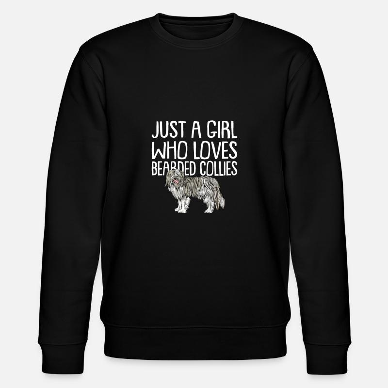 Bearded Collie Gift Dogs - Stanley/Stella CHANGER Unisex Organic Sweatshirt - black