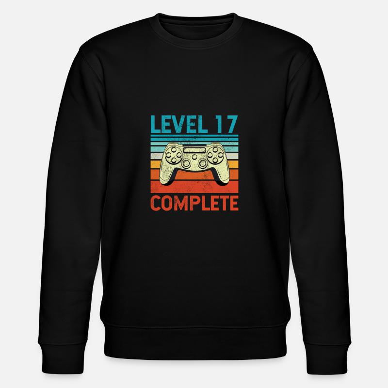 Level 17 Complete - Stanley/Stella CHANGER Unisex Organic Sweatshirt - black