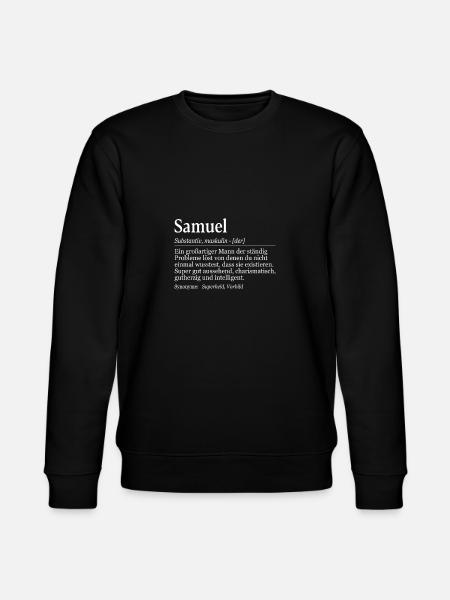 Samuel Määritelmä Nimi Päivä Syntymäpäivän nimi - Stanley/Stella CHANGER unisex luomu-collegepaita - musta