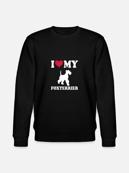 Foxterrier Hund Dog Hundehalter - Stanley/Stella Unisex Bio-Sweatshirt CHANGER - Schwarz