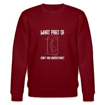 Croquet - Stanley/Stella CHANGER Unisex Organic Sweatshirt - burgundy - Front - Nik (191cm) & Marisol (170cm)