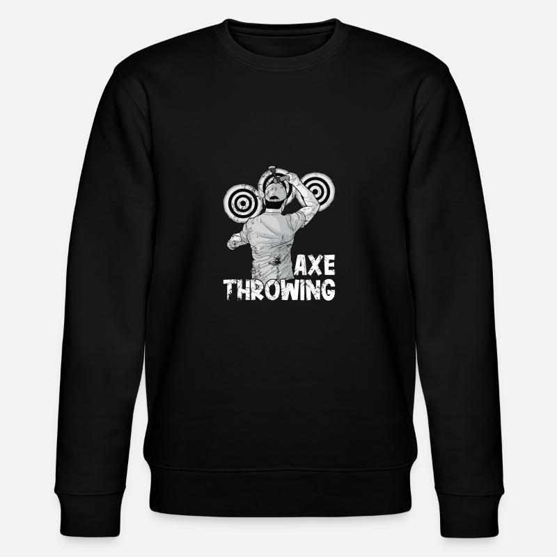 Throwing an axe - Stanley/Stella CHANGER Unisex Organic Sweatshirt - black