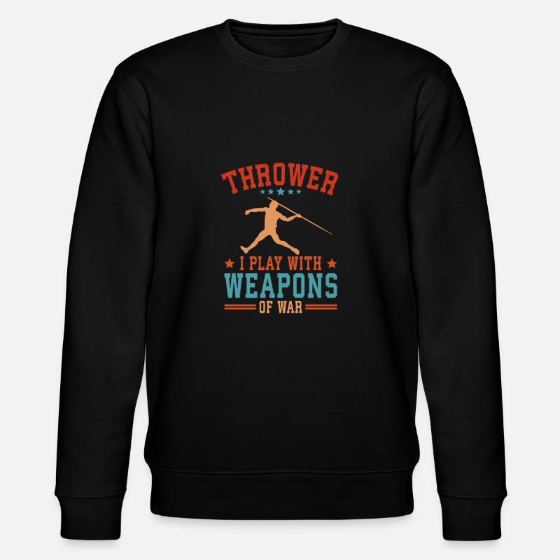Speerwurfstrecker Leichtathletik Speerwerfer - Stanley/Stella Unisex Bio-Sweatshirt CHANGER  - Schwarz