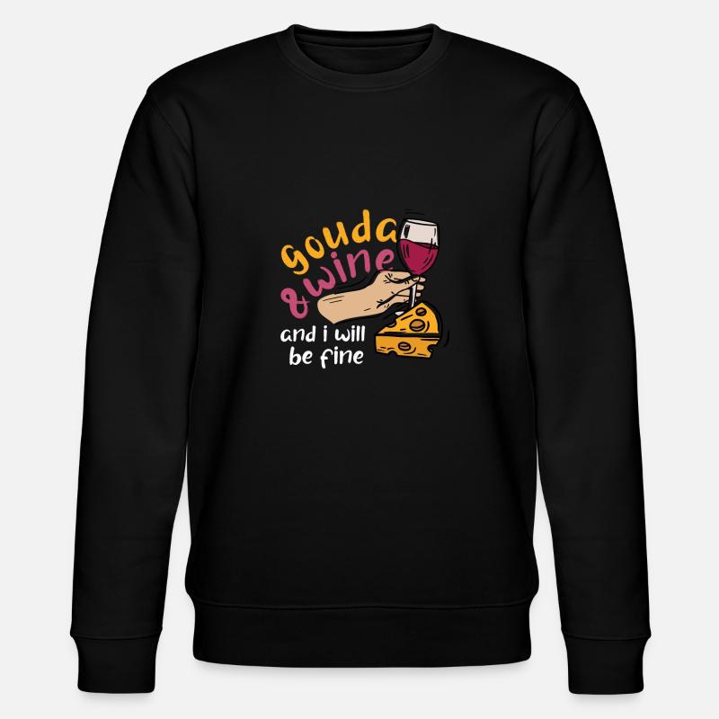 Gouda Käse - Stanley/Stella Unisex Bio-Sweatshirt CHANGER  - Schwarz
