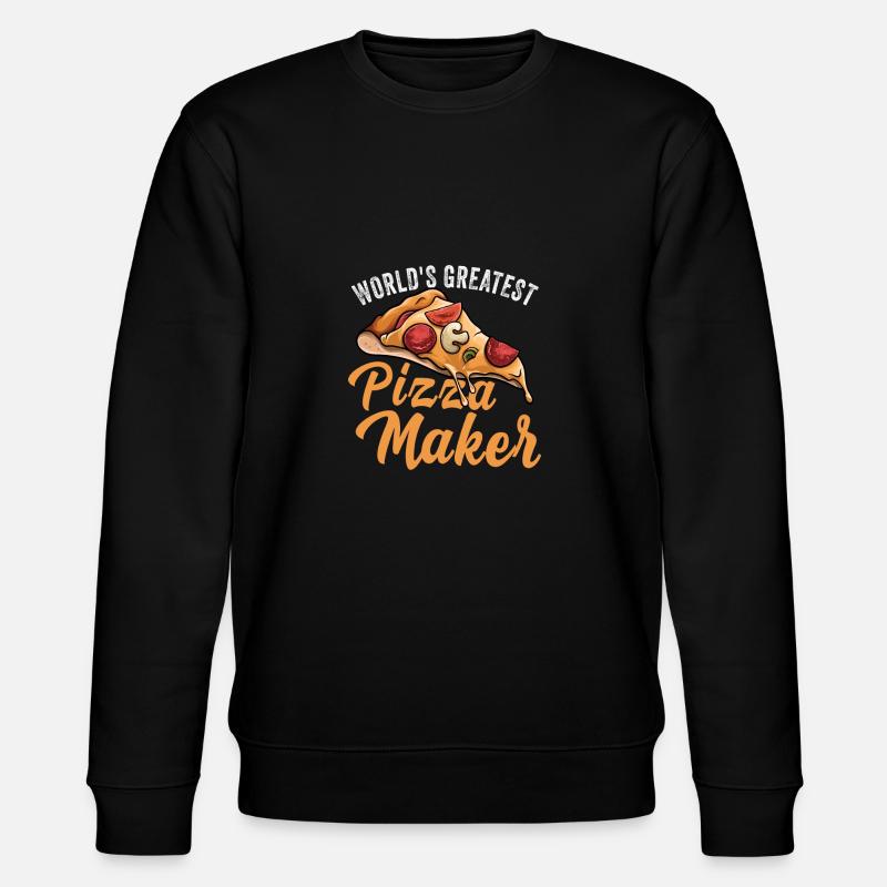 Pizza Bäcker Pizza selber machen - Stanley/Stella Unisex Bio-Sweatshirt CHANGER  - Schwarz