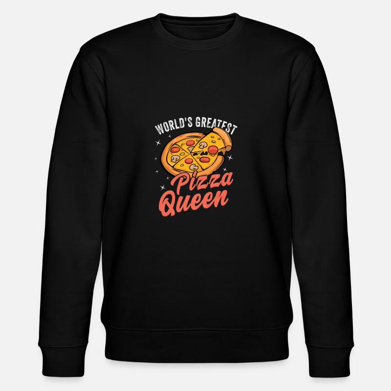 Pizza Bäcker Pizza selber machen - Stanley/Stella Unisex Bio-Sweatshirt CHANGER  - Schwarz