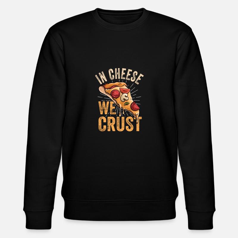 Pizza Bäcker Pizza selber machen - Stanley/Stella Unisex Bio-Sweatshirt CHANGER  - Schwarz