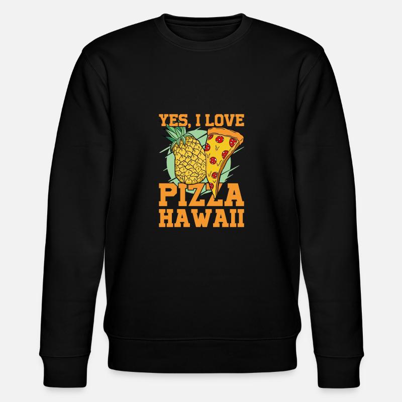 Pizza Bäcker Pizza selber machen - Stanley/Stella Unisex Bio-Sweatshirt CHANGER  - Schwarz