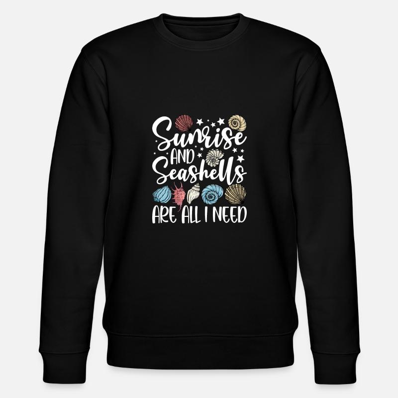 Collecting shells - Stanley/Stella CHANGER Unisex Organic Sweatshirt - black