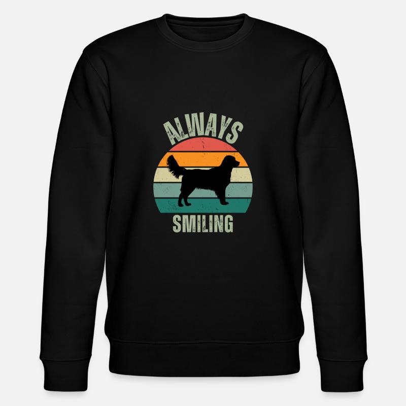 IMMER LÄCHELND - Stanley/Stella Unisex Bio-Sweatshirt CHANGER  - Schwarz