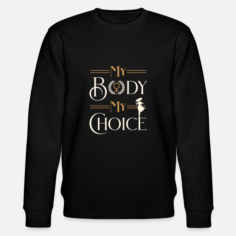 My Body My Choice Brilion - Stanley/Stella Unisex Bio-Sweatshirt CHANGER - Schwarz