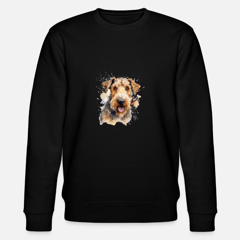 Airedale Terrier - Stanley/Stella Unisex Bio-Sweatshirt CHANGER  - Schwarz