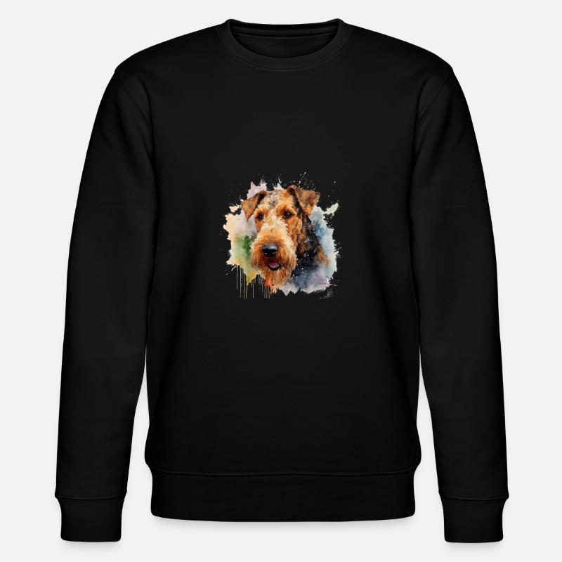 Airedale Terrier - Stanley/Stella Unisex Bio-Sweatshirt CHANGER  - Schwarz