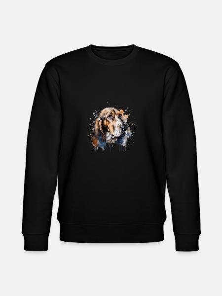 Basset Hound - Stanley/Stella CHANGER Unisex Organic Sweatshirt - black