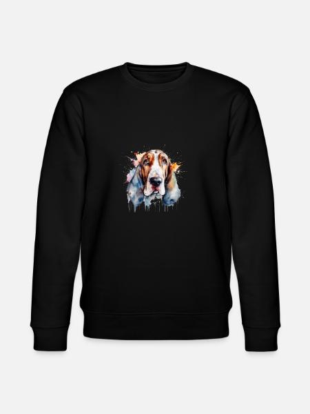 Basset Hound - Stanley/Stella CHANGER Unisex Organic Sweatshirt - black