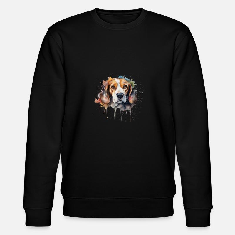 Beagle - Stanley/Stella Unisex Bio-Sweatshirt CHANGER  - Schwarz