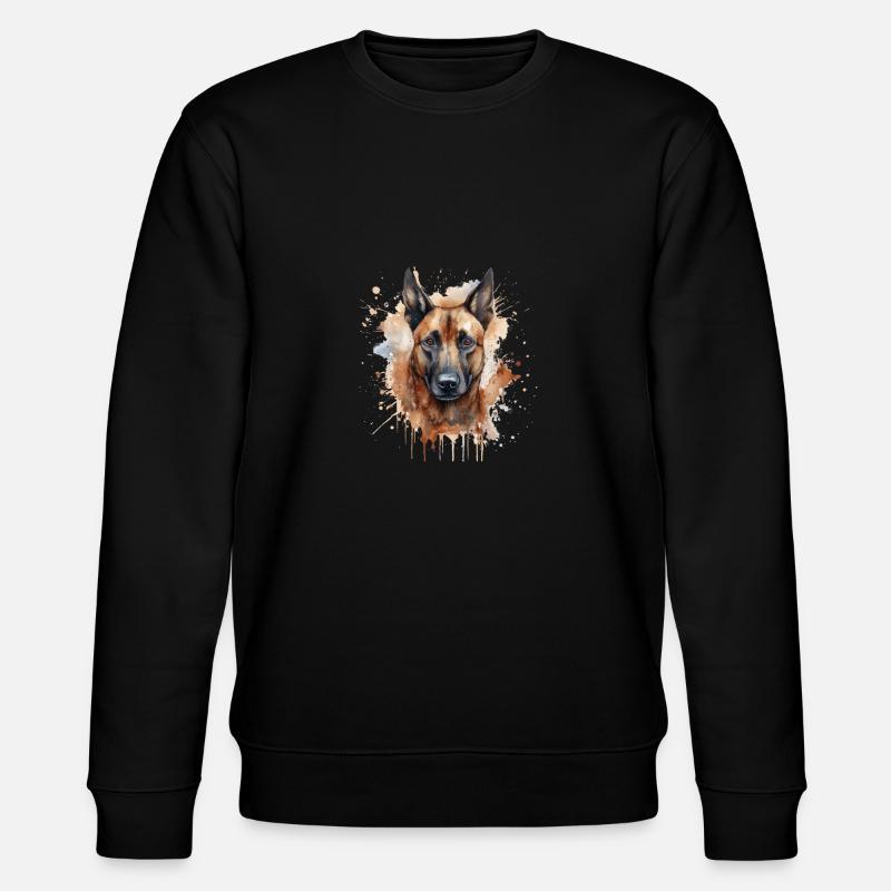 Belgian Malinois - Stanley/Stella Unisex Bio-Sweatshirt CHANGER  - Schwarz