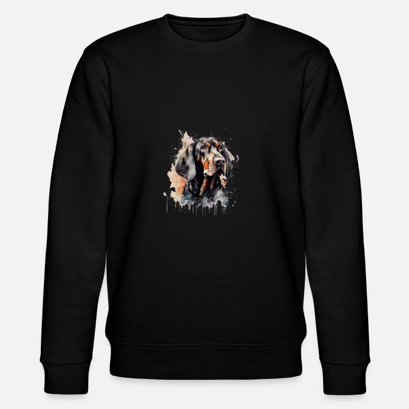 Black and Tan Coonhound - Stanley/Stella Unisex Bio-Sweatshirt CHANGER  - Schwarz