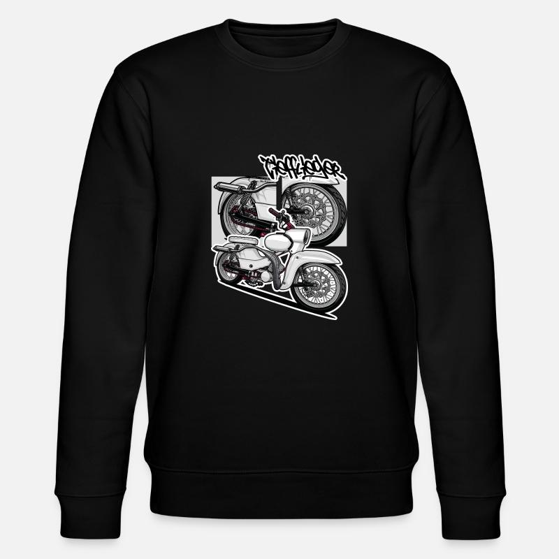 Star (weiß) // Illustration - Stanley/Stella Unisex Bio-Sweatshirt CHANGER  - Schwarz