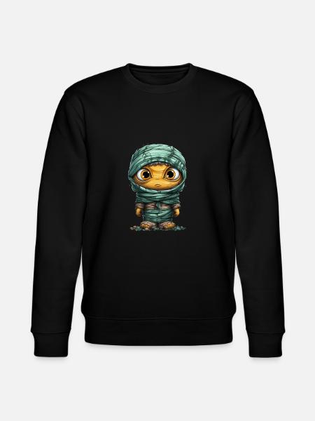 Halloween Spooky Cartoon Mummy - Stanley/Stella Unisex Bio-Sweatshirt CHANGER - Schwarz