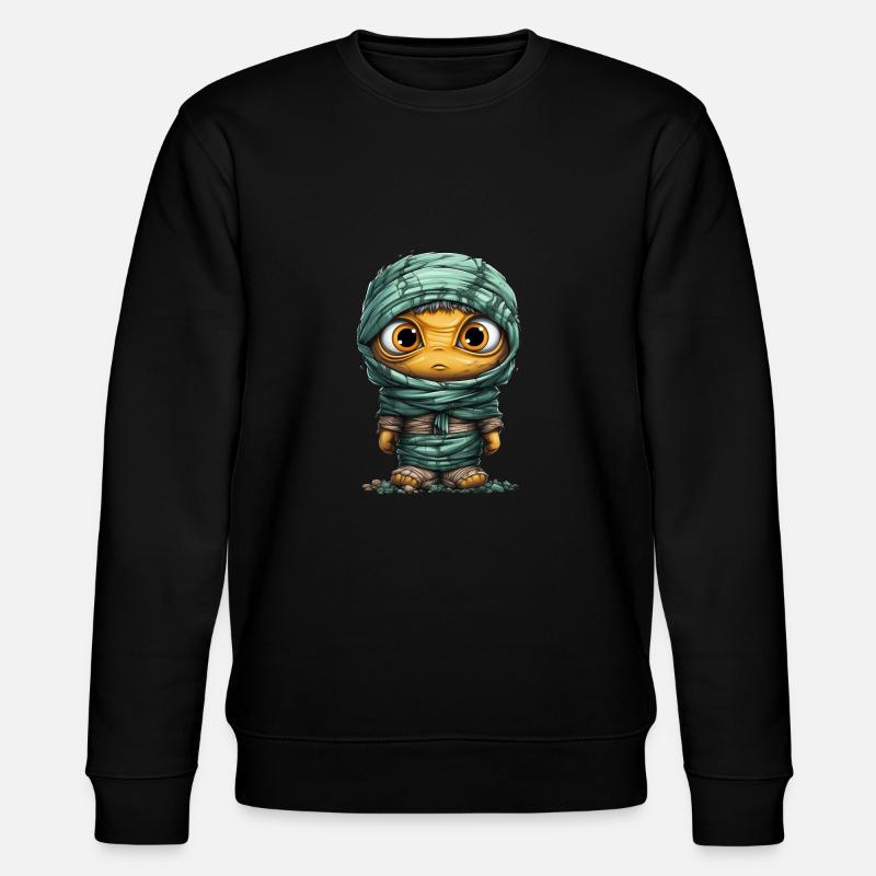 Halloween Spooky Cartoon Mummy - Stanley/Stella Unisex Bio-Sweatshirt CHANGER  - Schwarz
