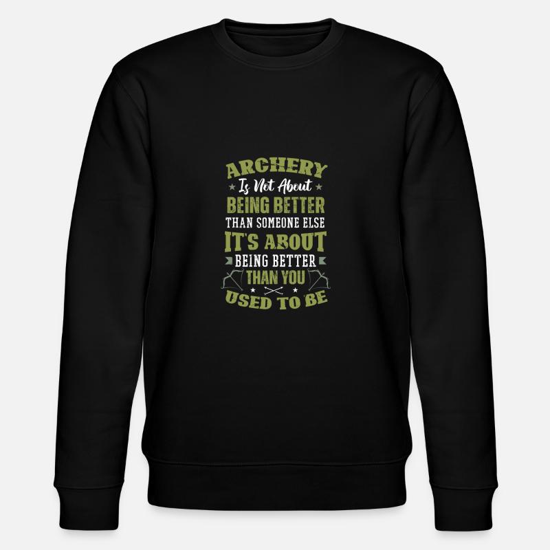 Archery Bogenschießen Bogen - Stanley/Stella Unisex Bio-Sweatshirt CHANGER  - Schwarz