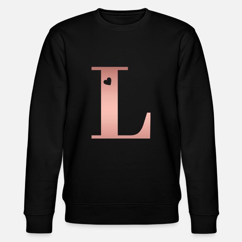 Buchstabe L roségold - Stanley/Stella Unisex Bio-Sweatshirt CHANGER  - Schwarz